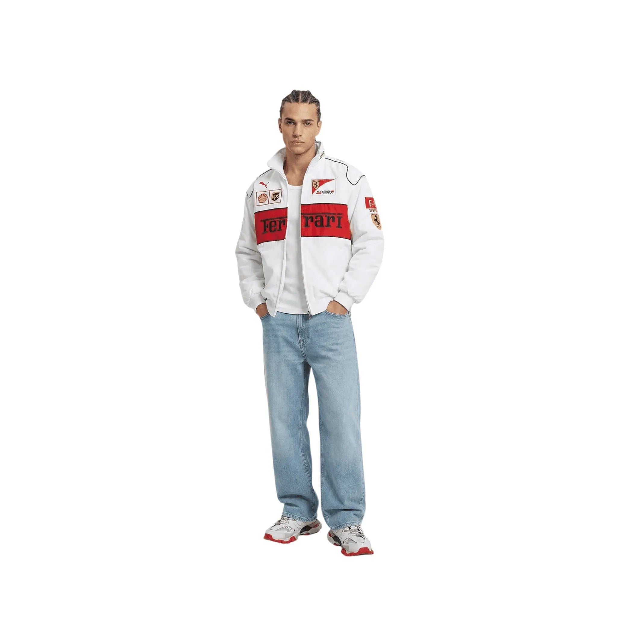 Ferrari F1 Vintage Racing Jacket - White Edition