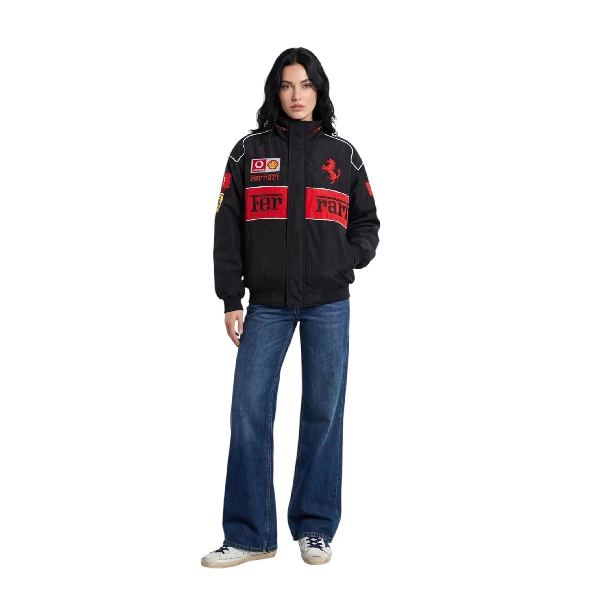 Ferrari F1 Vintage Racing Jacket - Black ZipCover Edition