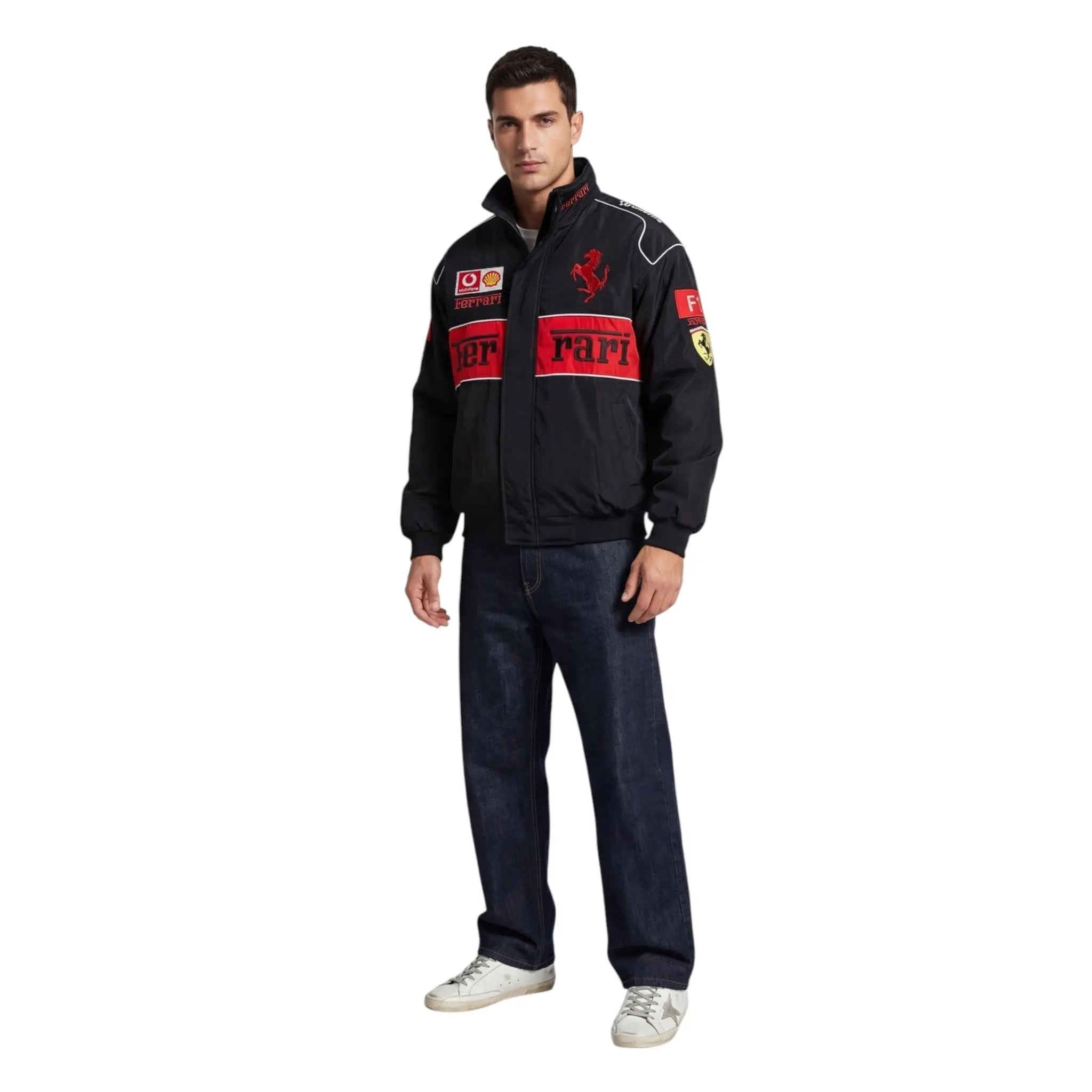 Ferrari F1 Vintage Racing Jacket - Black ZipCover Edition