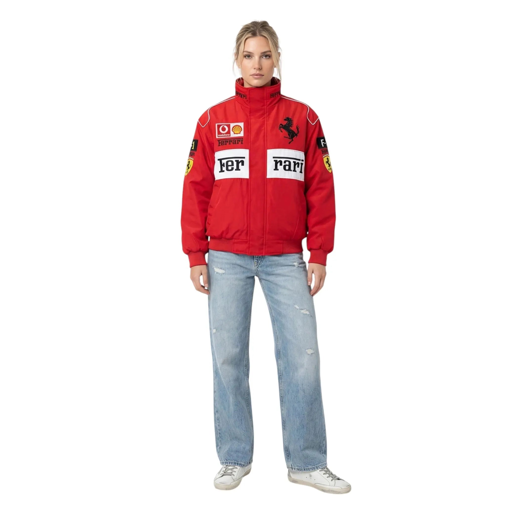 Ferrari F1 Vintage Racing Jacket - White ZipCover Edition