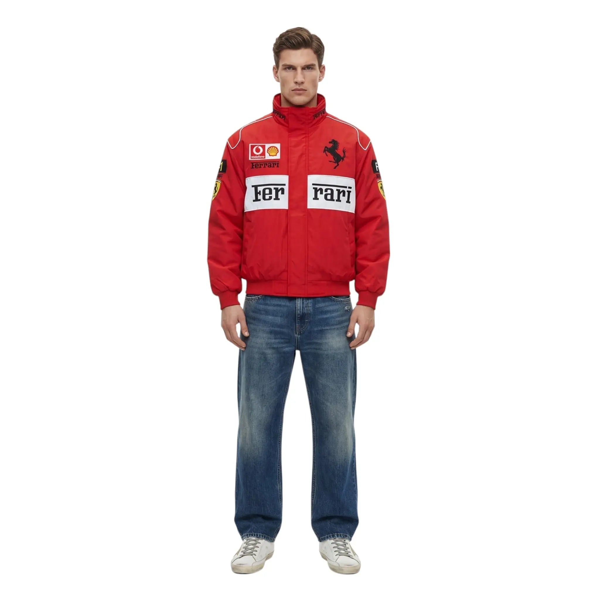 Ferrari F1 Vintage Racing Jacket - White ZipCover Edition