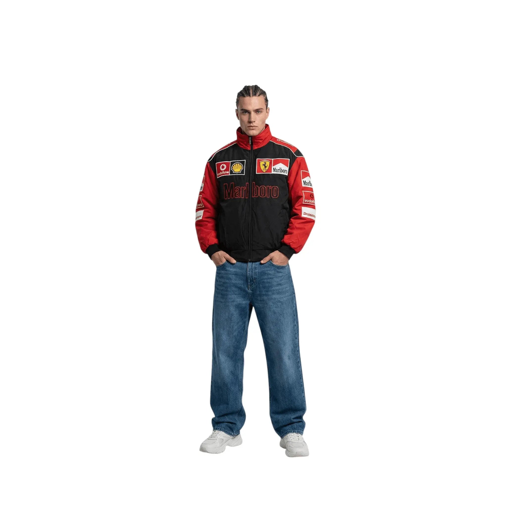 Ferrari F1 Vintage Racing Jacket - White & Red Edition