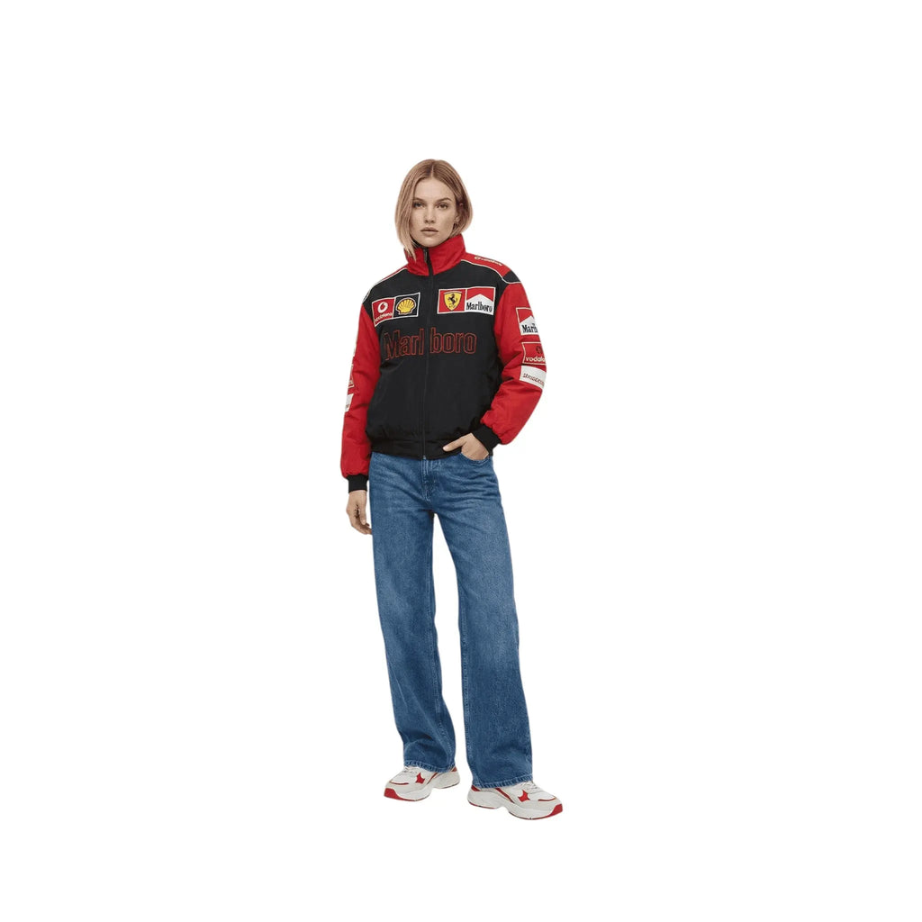 Ferrari F1 Vintage Racing Jacket - White & Red Edition