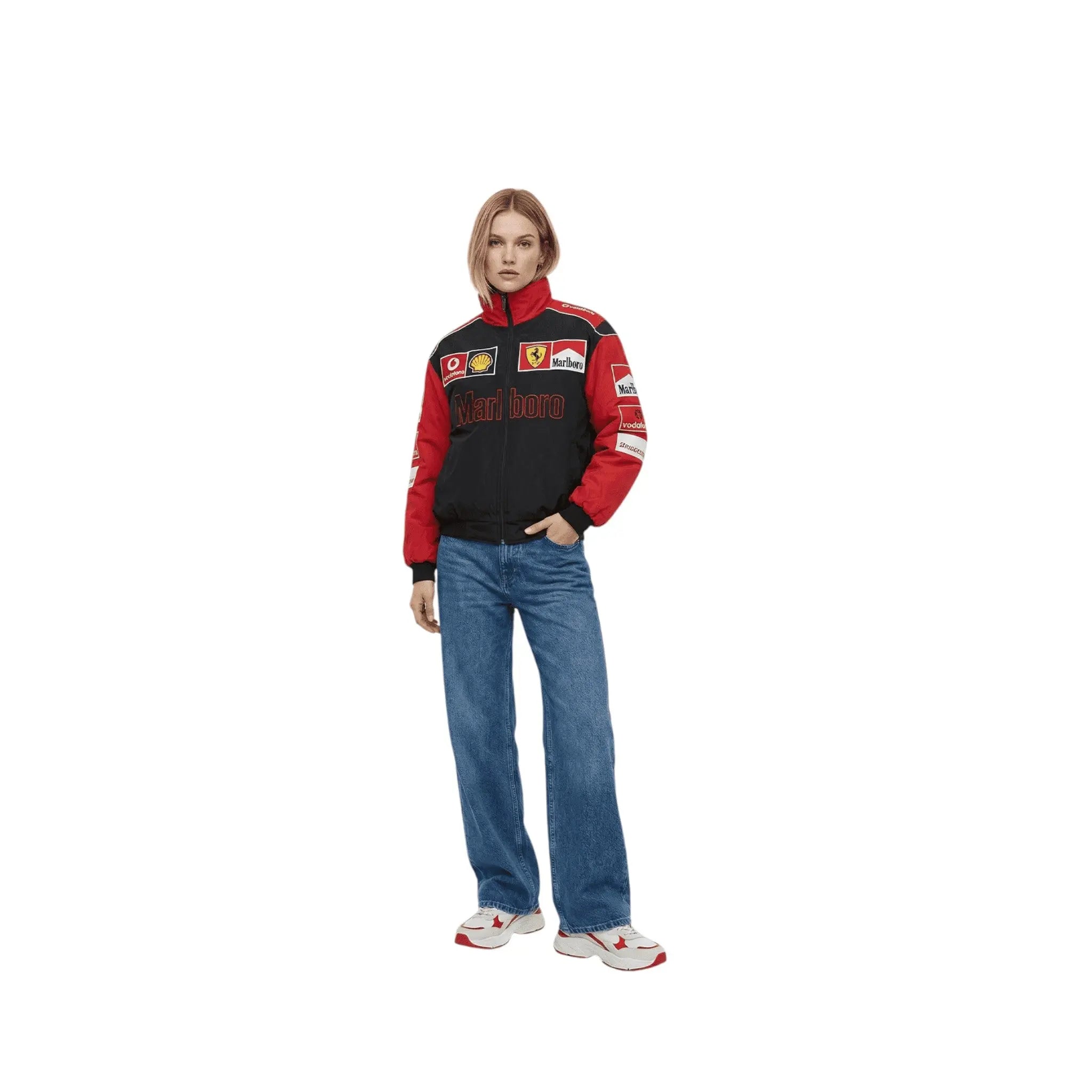 Ferrari F1 Vintage Racing Jacket - White & Red Edition