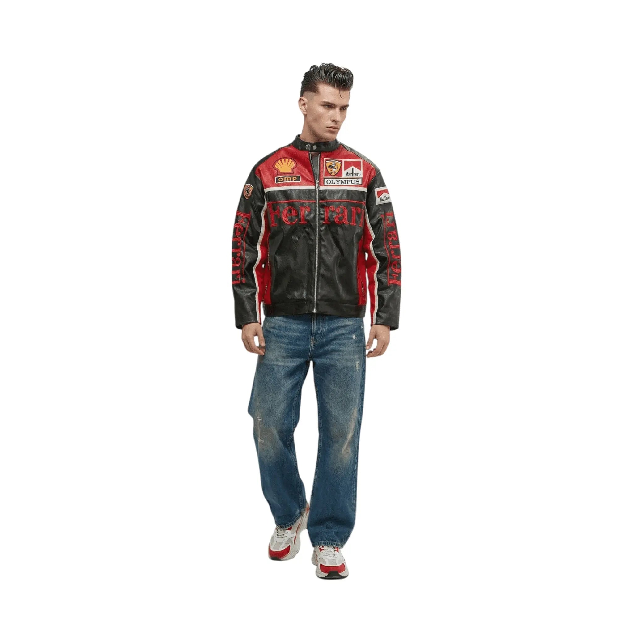 Ferrari F1 Vintage Racing Leather Jacket - Olympus Edition