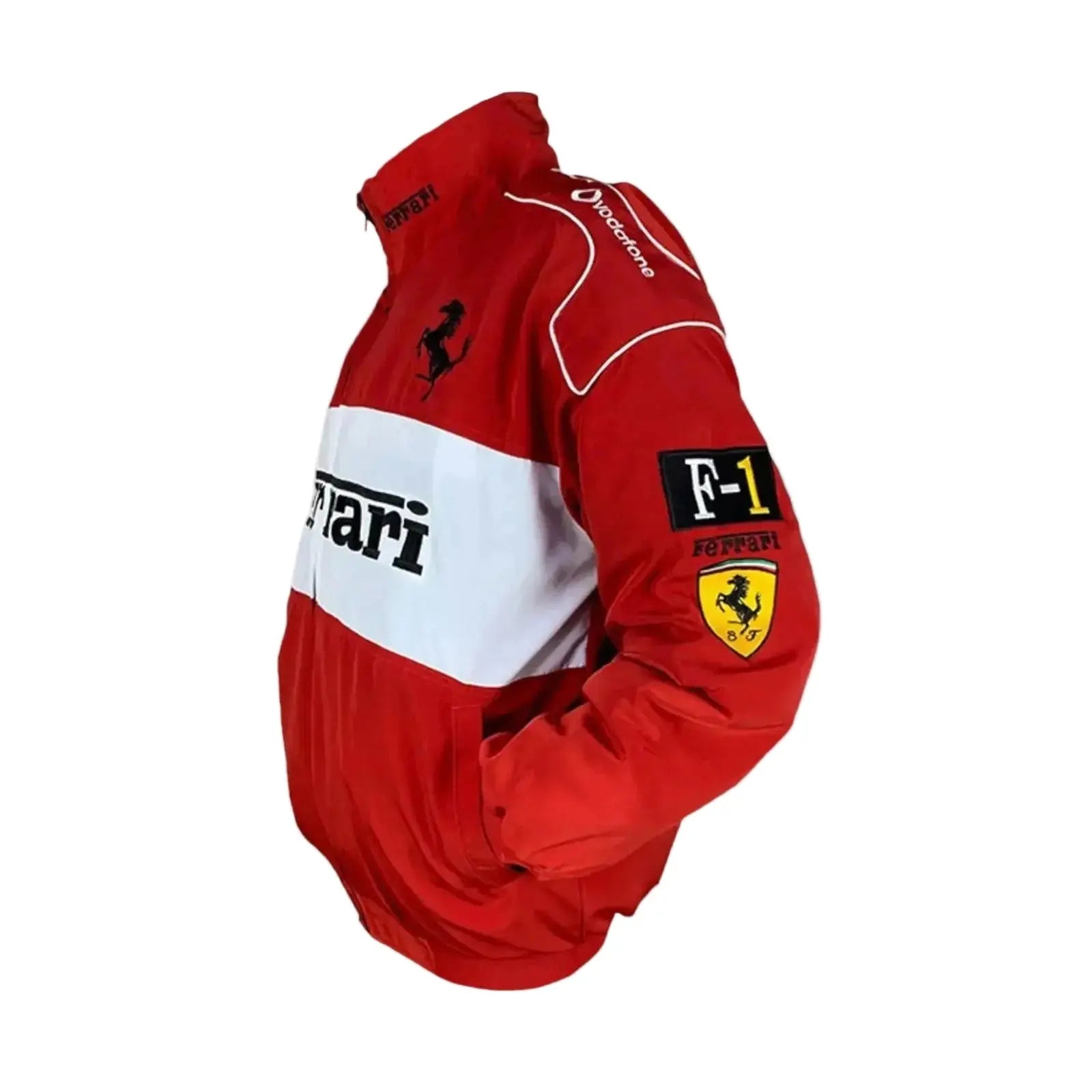 Ferrari Racing Jacket Red and White Nascar Edition - Speedxcrafts