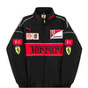 Ferrari F1 Vintage Black Jacket | Classic Motorsport Apparel - Speedxcrafts