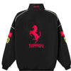 Ferrari F1 Vintage Black Jacket | Classic Motorsport Apparel - Speedxcrafts