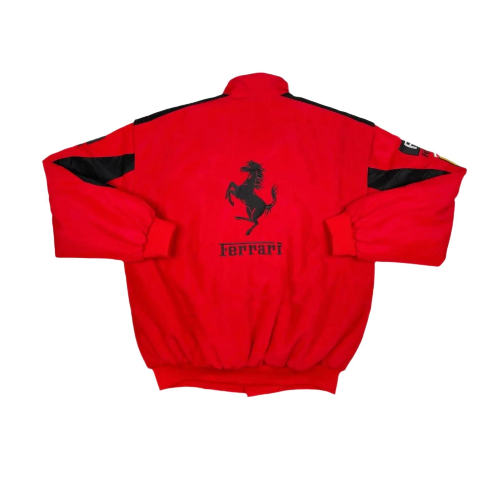 Ferrari F1 Vintage Embroidery Winter Racing Jacket - Speedxcrafts