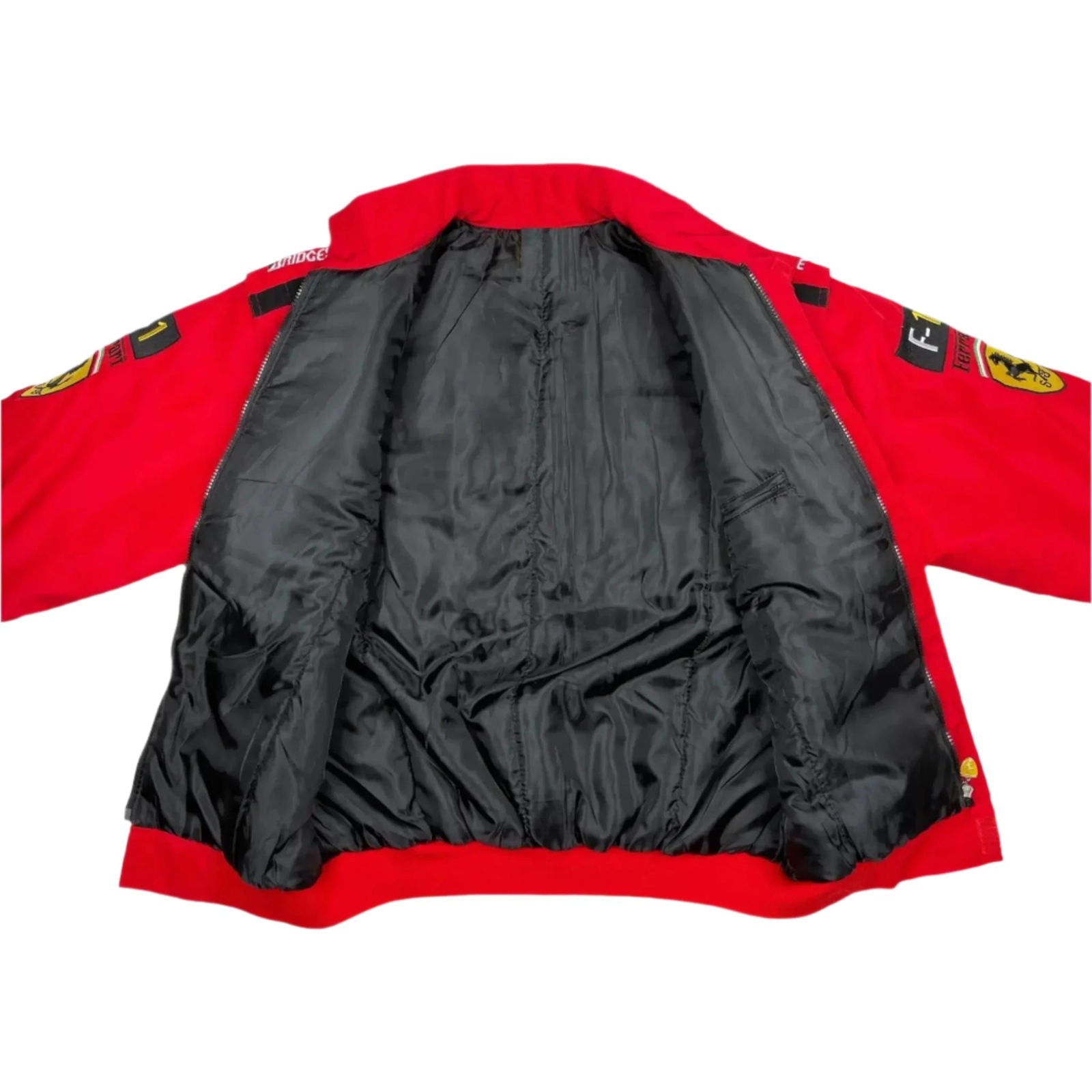 Ferrari F1 Vintage Embroidery Winter Racing Jacket - Speedxcrafts