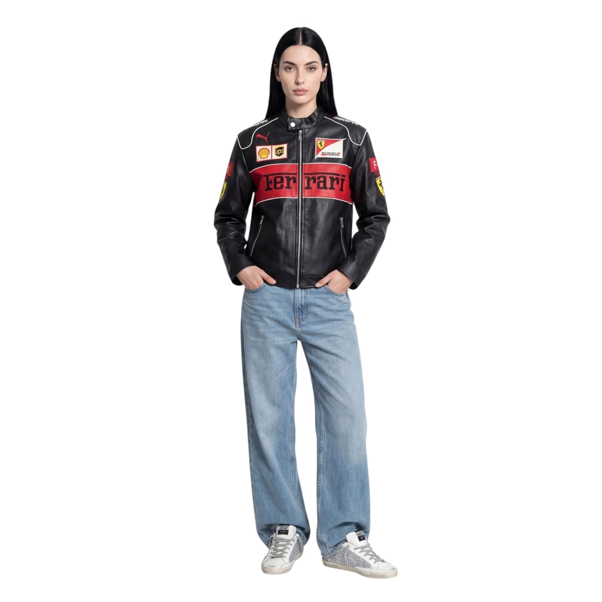 Ferrari F1 Vintage Leather Jacket - Red Edition