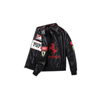Ferrari F1 Vintage Leather Jacket - White Edition