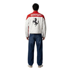 Ferrari F1 Vintage Leather Jacket - White Edition