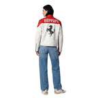 Ferrari F1 Vintage Leather Jacket - White Edition