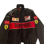 Ferrari F1 Vintage Racing Embroidered Jacket - Speedxcrafts