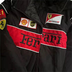 Ferrari F1 Vintage Racing Embroidered Jacket - Speedxcrafts