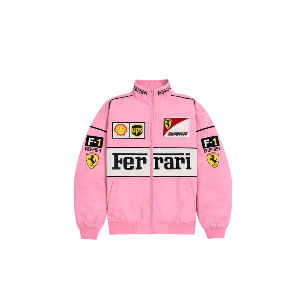 Ferrari F1 Vintage Racing Jacket - Pink Cotton Edition