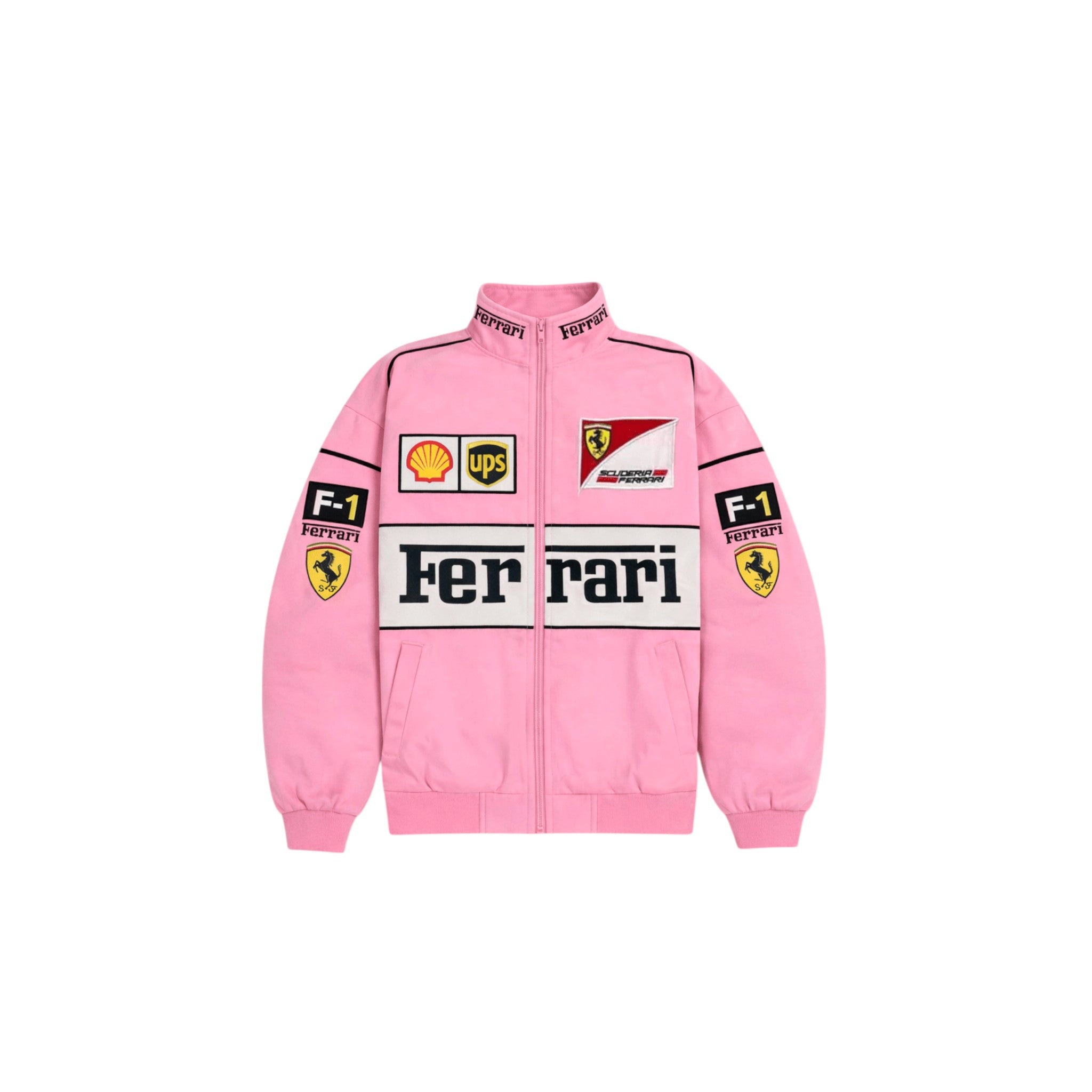 Ferrari F1 Vintage Racing Jacket - Pink Cotton Edition