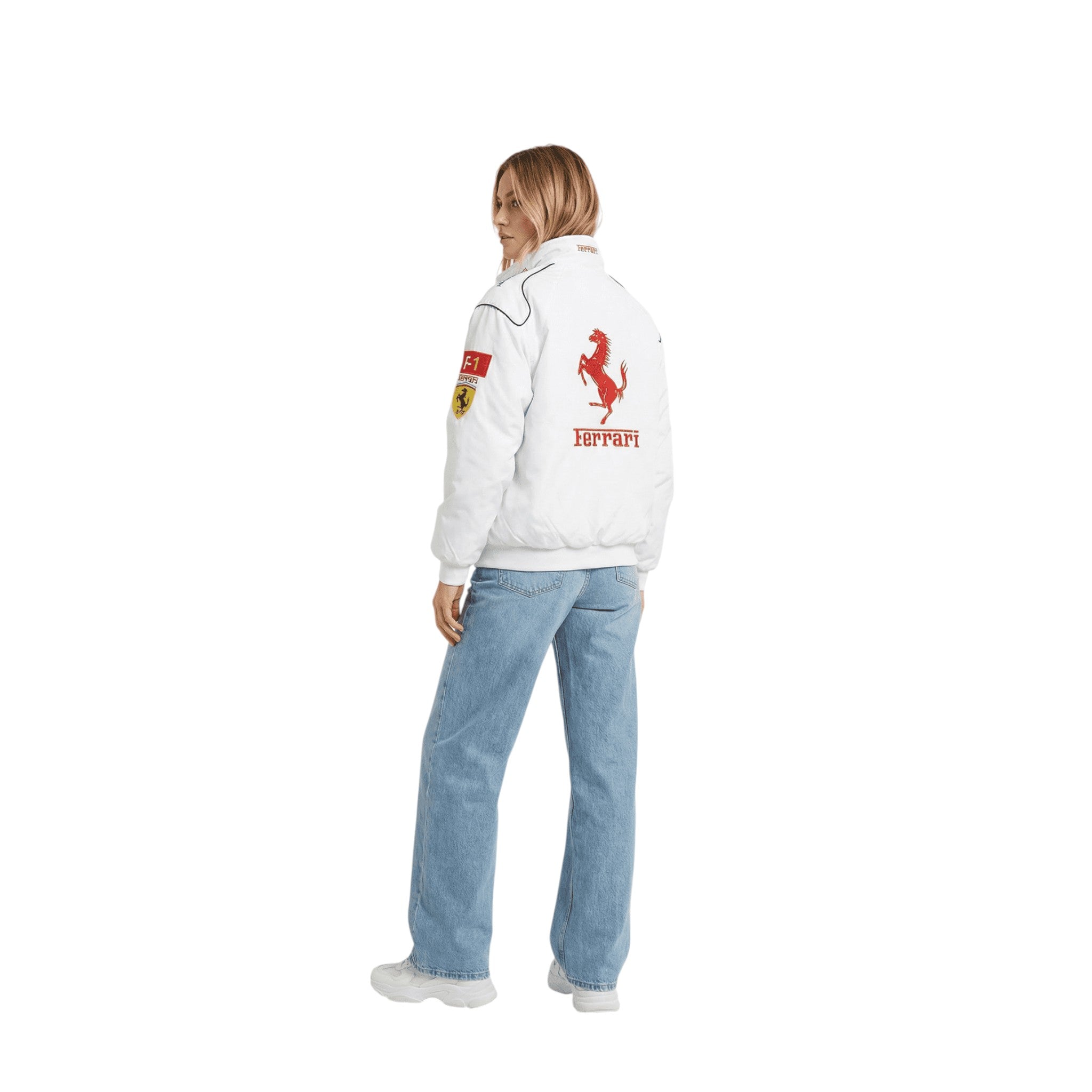 Ferrari F1 Vintage Racing Jacket - White Edition