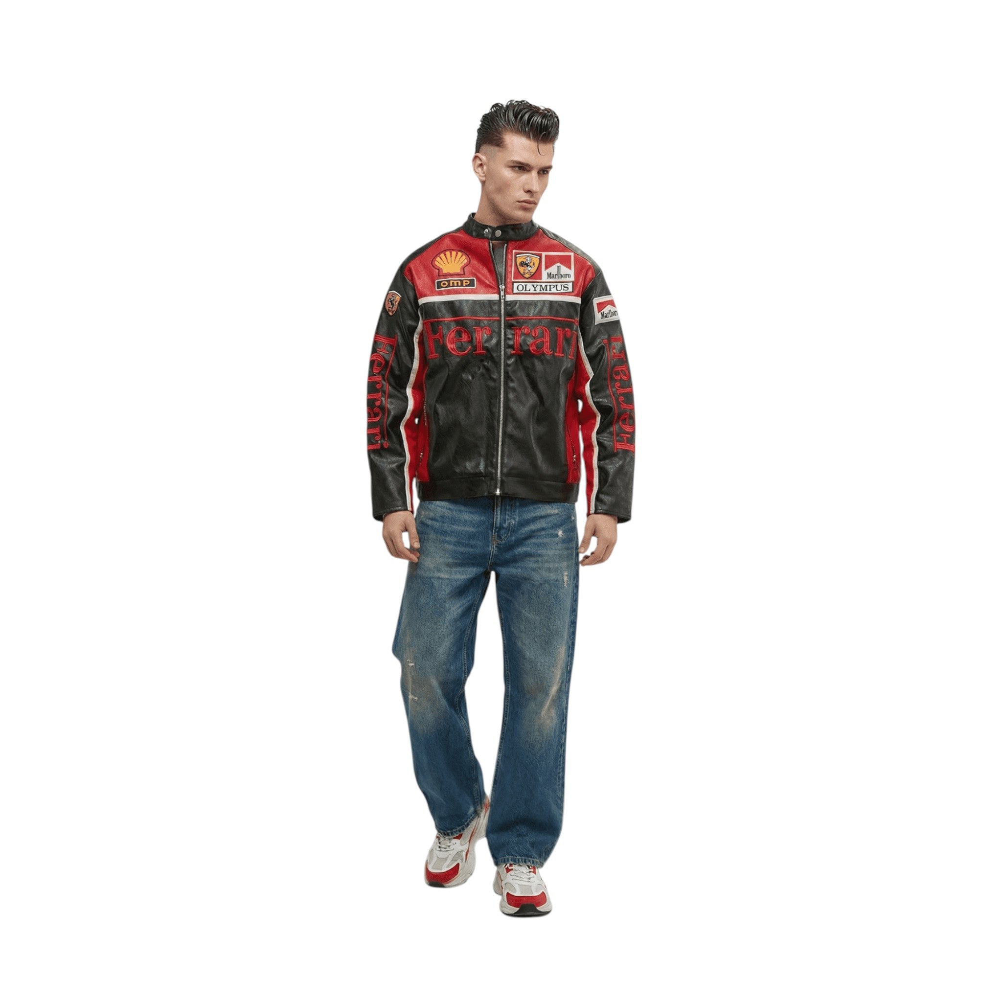 Ferrari F1 Vintage Racing Leather Jacket - Olympus Edition