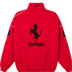 Ferrari F1 Vintage Red Jacket | Classic Motorsport Apparel - Speedxcrafts