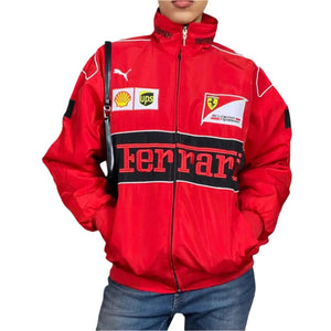 Ferrari Vintage Embroidered Bomber Jacket - Speedxcrafts