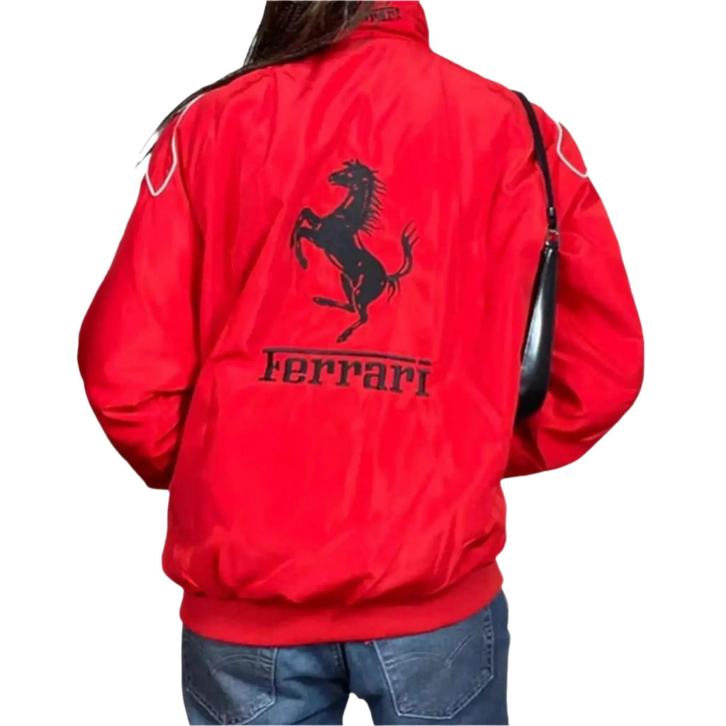 Ferrari Vintage Embroidered Bomber Jacket - Speedxcrafts
