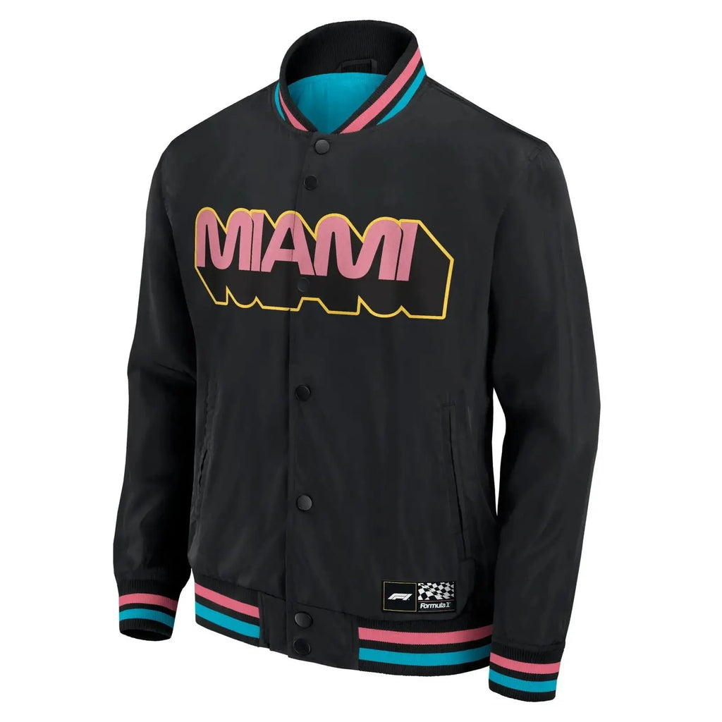 Formula 1 Miami Sateen Jacket | Stylish Lightweight F1 Outerwear - Speedxcrafts