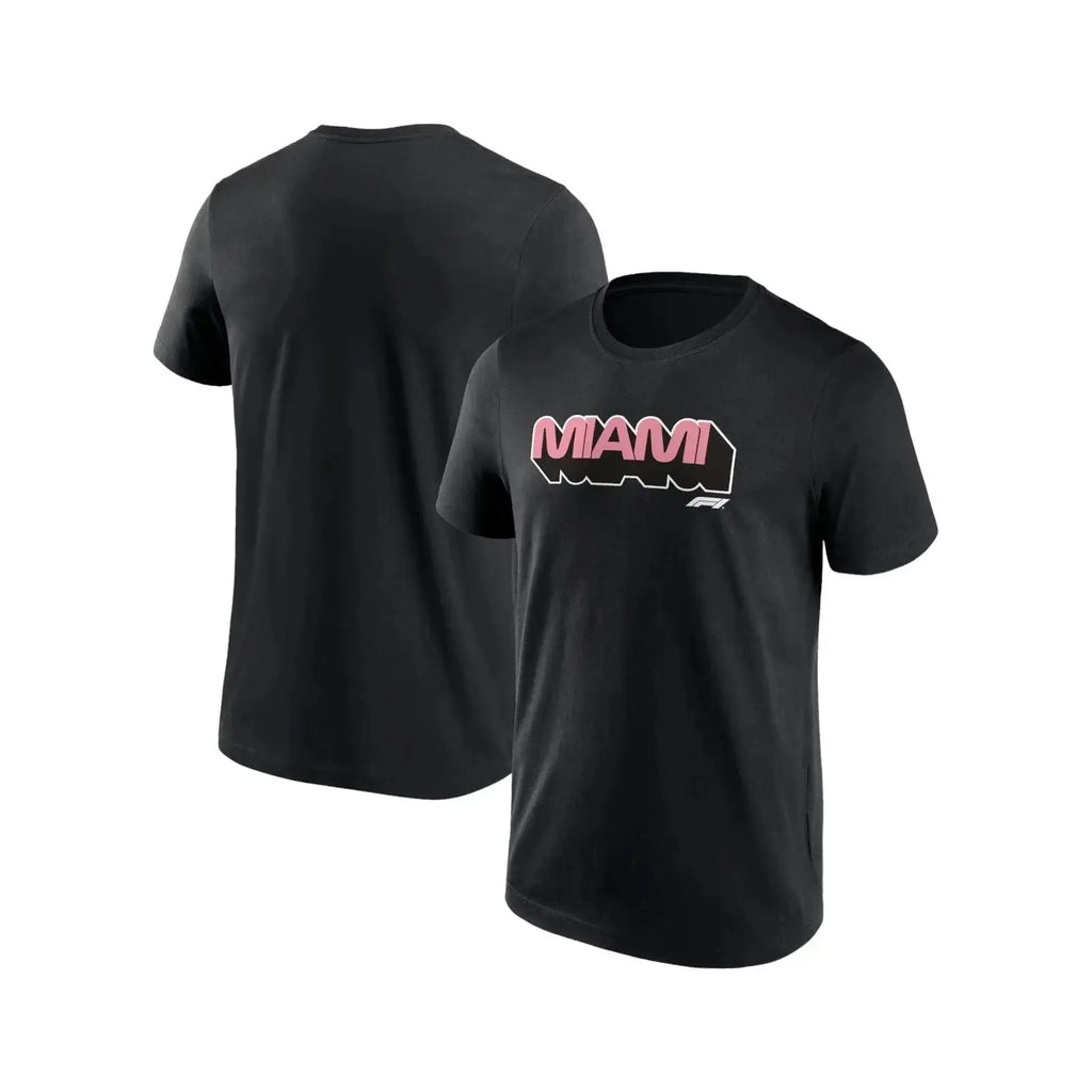 Formula 1 Miami Wordmark Graphic T-Shirt Black - Speedxcrafts