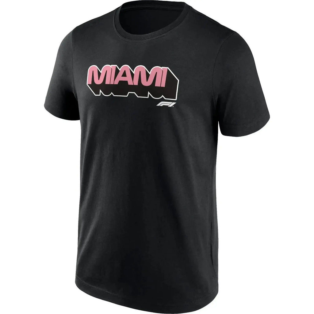 Formula 1 Miami Wordmark Graphic T-Shirt Black - Speedxcrafts