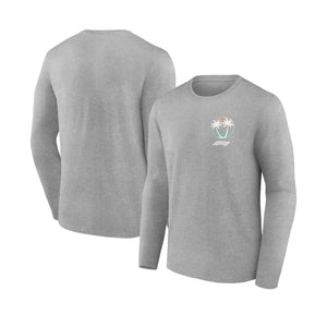 Formula 1 Beach Club Graphic Long Sleeve T-Shirt | Sport Gray - Speedxcrafts