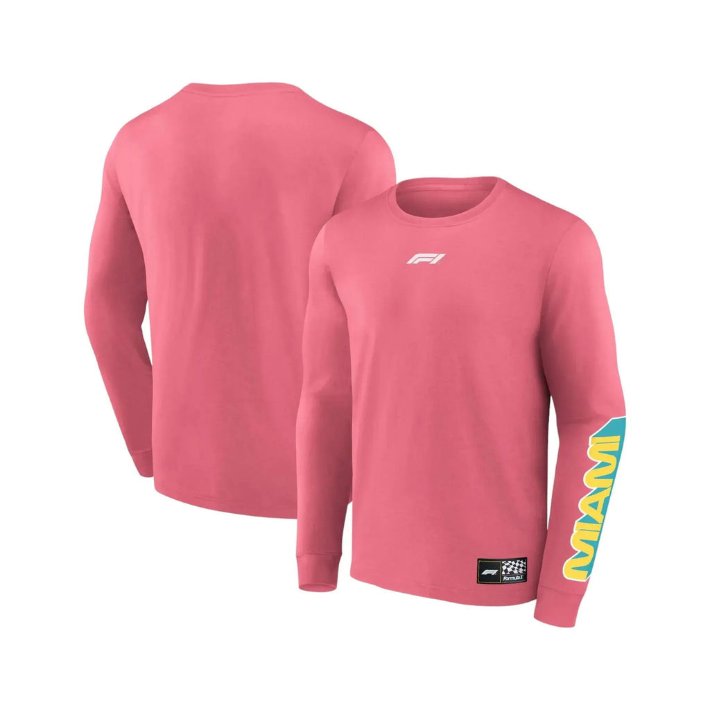Formula 1 Miami Long Sleeve T-Shirt | Pink Official Merchandise - Speedxcrafts