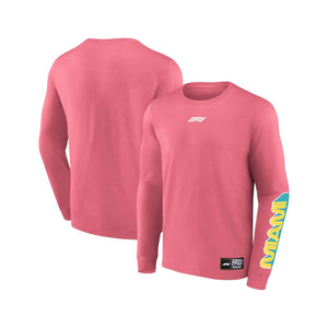Formula 1 Miami Long Sleeve T-Shirt | Pink Official Merchandise - Speedxcrafts
