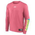 Formula 1 Miami Long Sleeve T-Shirt | Pink Official Merchandise - Speedxcrafts