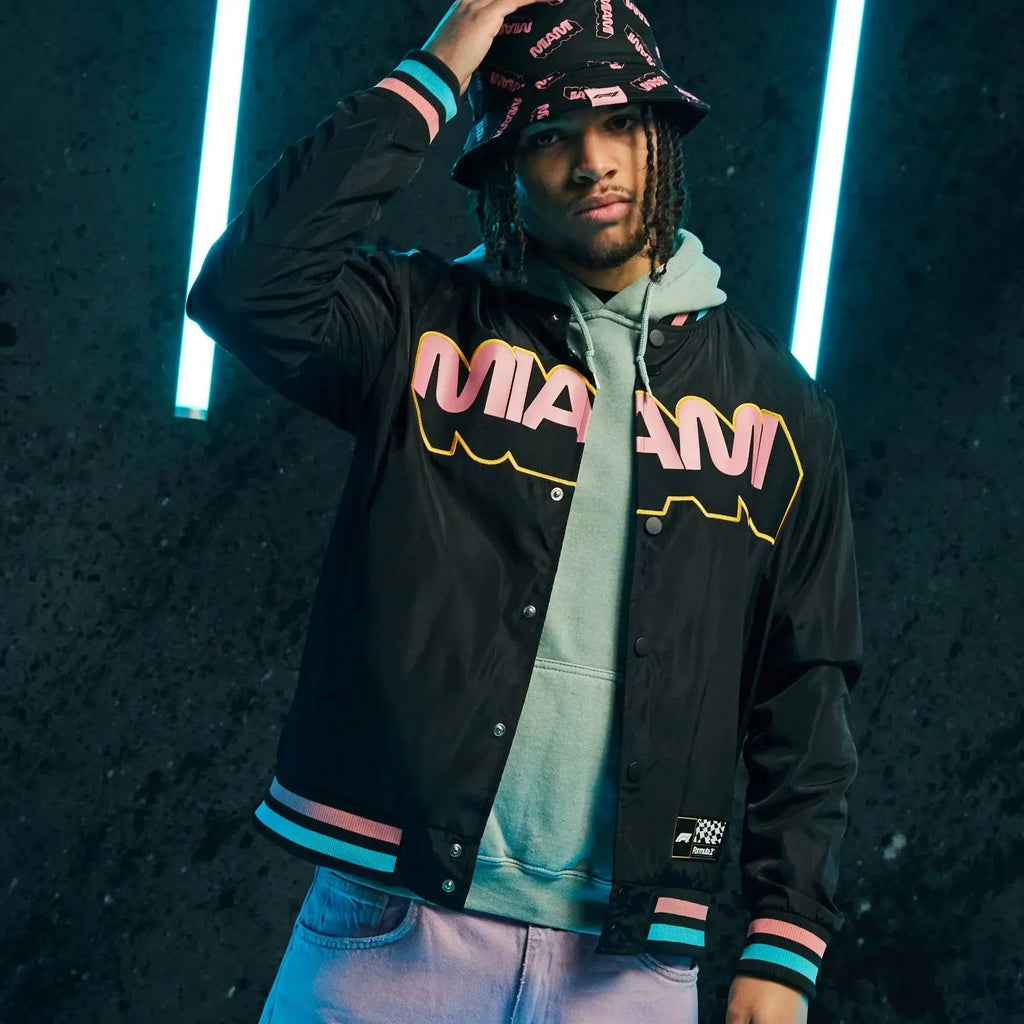 Formula 1 Miami Sateen Jacket | Stylish Lightweight F1 Outerwear - Speedxcrafts