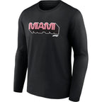 Formula 1 Miami Wordmark Graphic Long Sleeve T-Shirt Black - Speedxcrafts