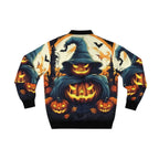 Halloween Jack O' Lantern Unisex Bomber Jacket - Festive Apparel - Speedxcrafts