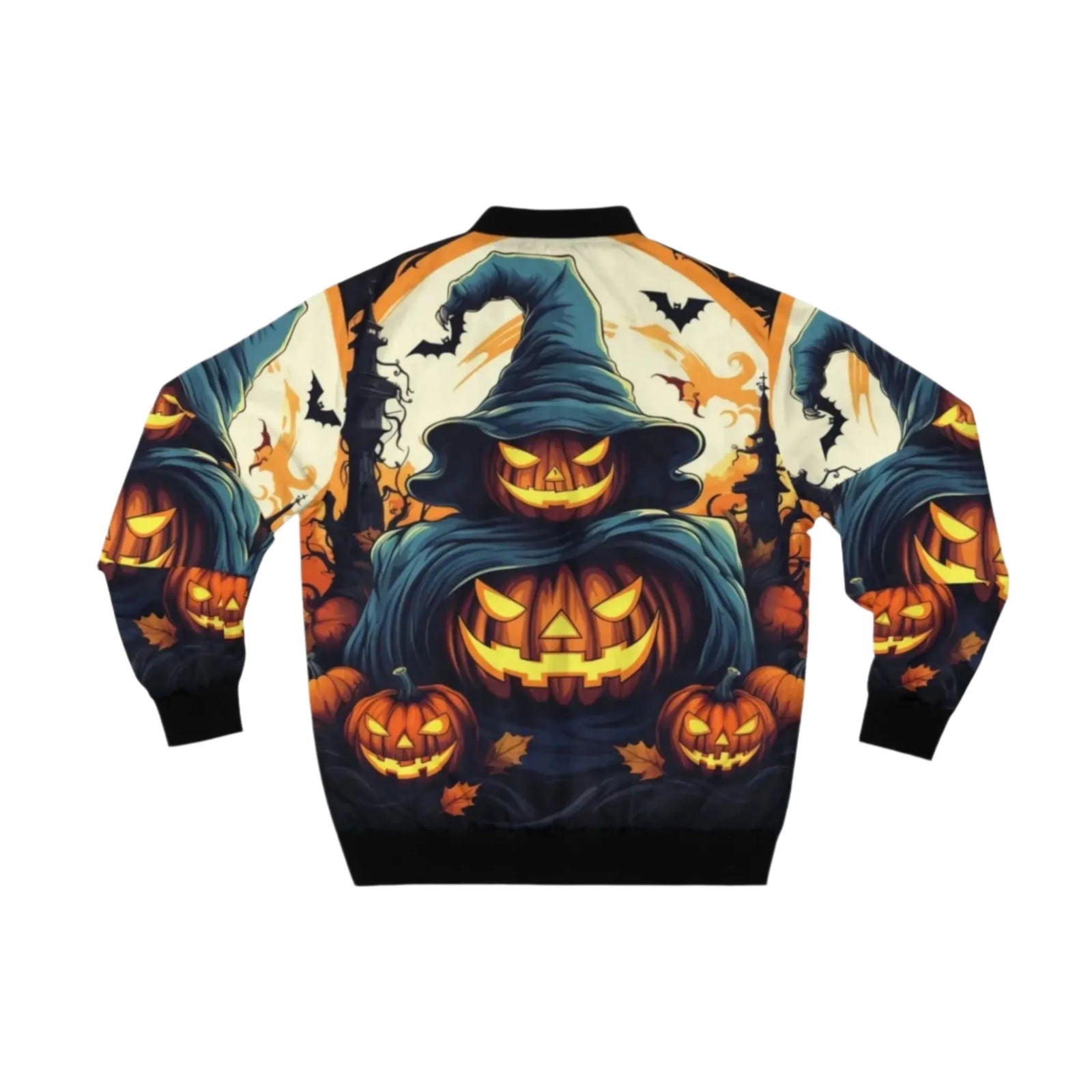 Halloween Jack O' Lantern Unisex Bomber Jacket - Festive Apparel - Speedxcrafts