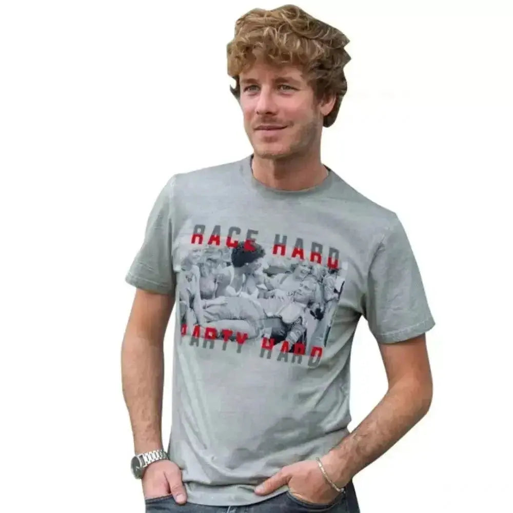 James Hunt T-Shirt Race Hard Party Hard - Speedxcrafts