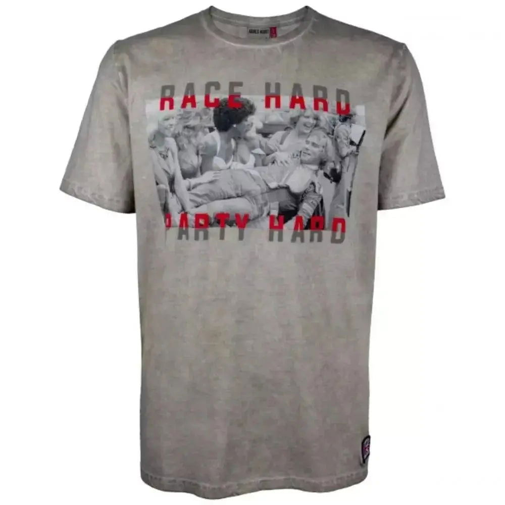 James Hunt T-Shirt Race Hard Party Hard - Speedxcrafts