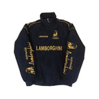 Lamborghini F1 Vintage Style Embroidery Racing Jacket - Speedxcrafts