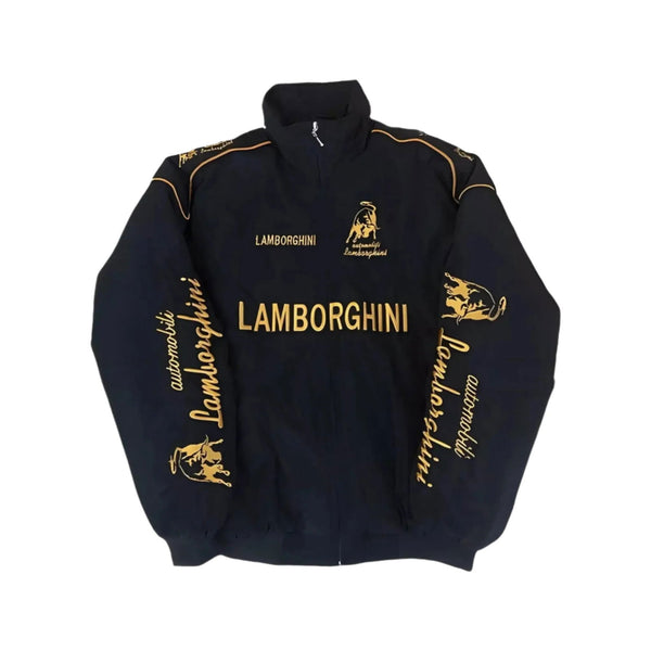 Lamborghini F1 Vintage Style Embroidery Racing Jacket - Speedxcrafts