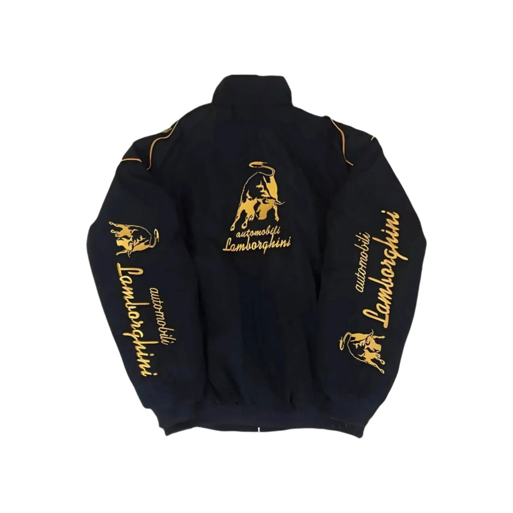 Lamborghini F1 Vintage Style Embroidery Racing Jacket - Speedxcrafts