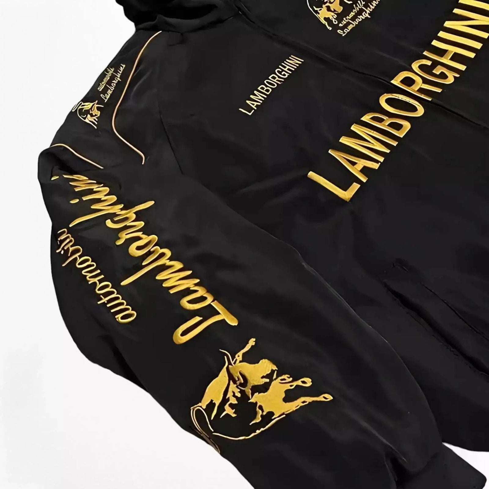 Lamborghini F1 Vintage Style Embroidery Racing Jacket - Speedxcrafts
