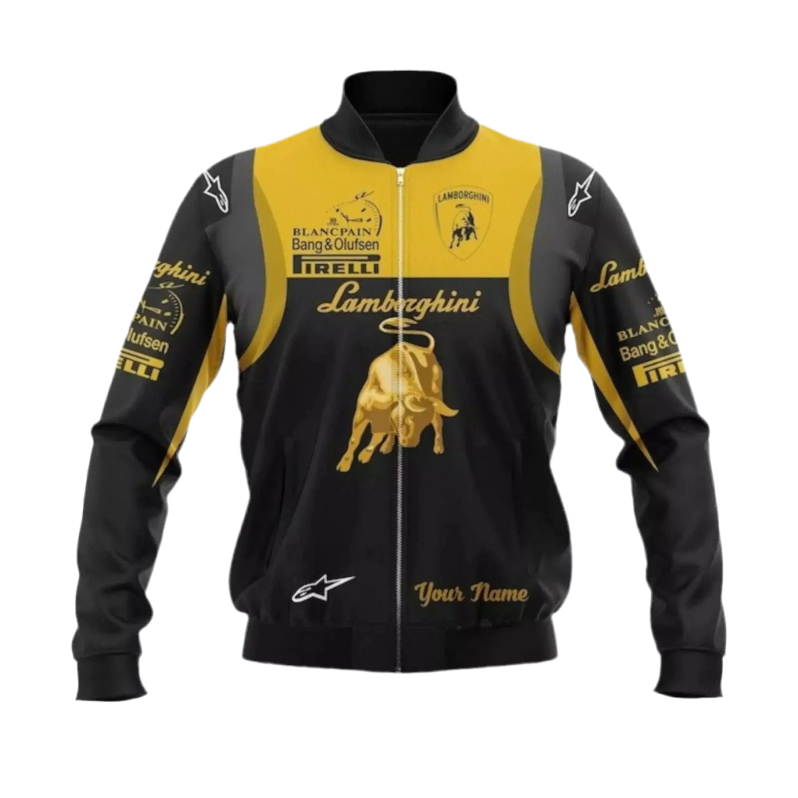 Lamborghini Over Print Custom Bomber Jacket