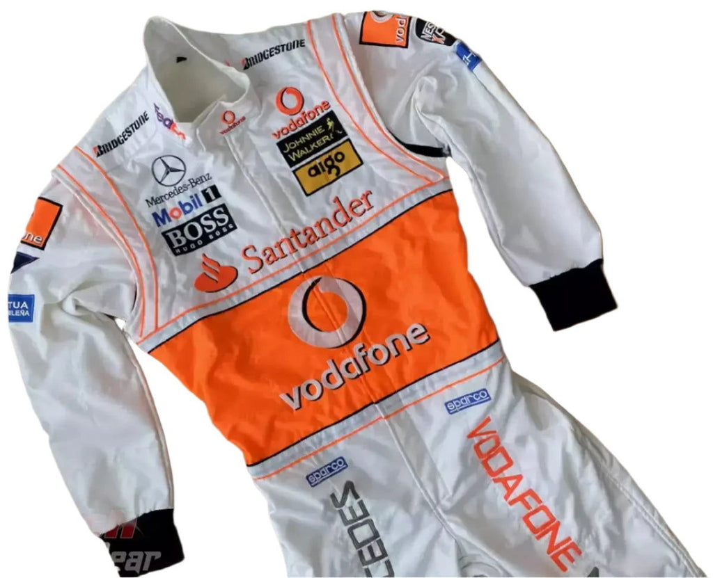 Lewis Hamilton 2008 McLaren F1 Embroidered Racing Suit - Speedxcrafts