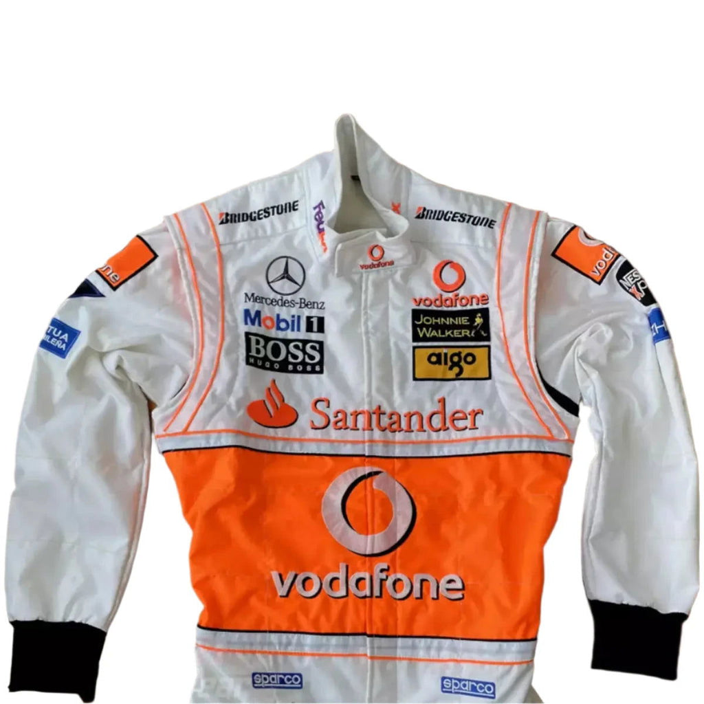 Lewis Hamilton 2008 McLaren F1 Embroidered Racing Suit - Speedxcrafts