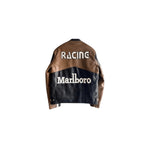 Marlboro Vintage Racing Leather Jacket - Brown & Black Edition