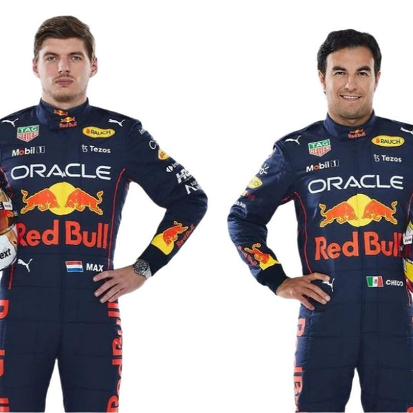 Max Verstappen & Sergio Perez F1 Oracle Red Bull 2022 Go-Kart Racing Suit - Speedxcrafts