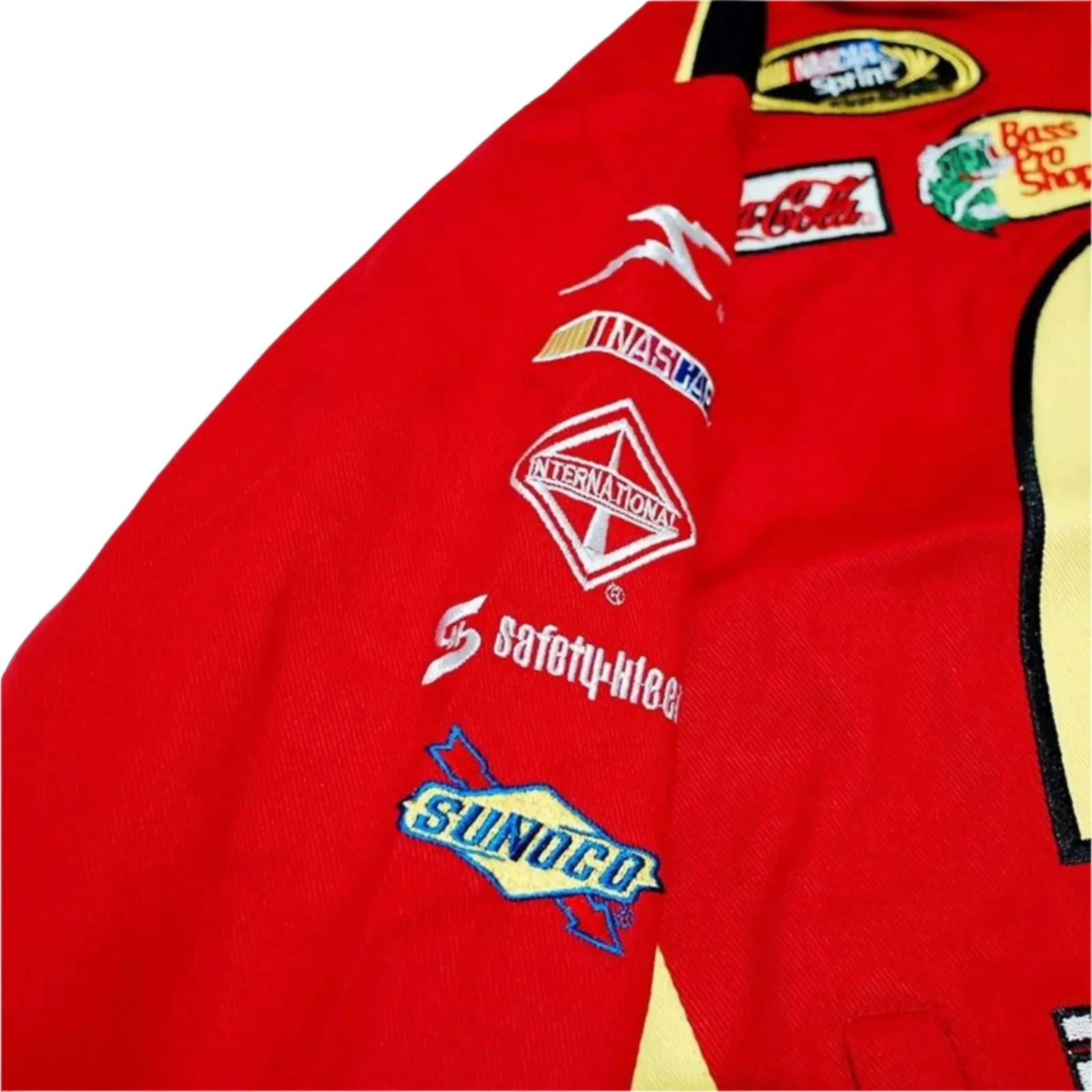 McDonald's Vintage NASCAR Bomber Jacket - Embroidered Performance Wear - Speedxcrafts